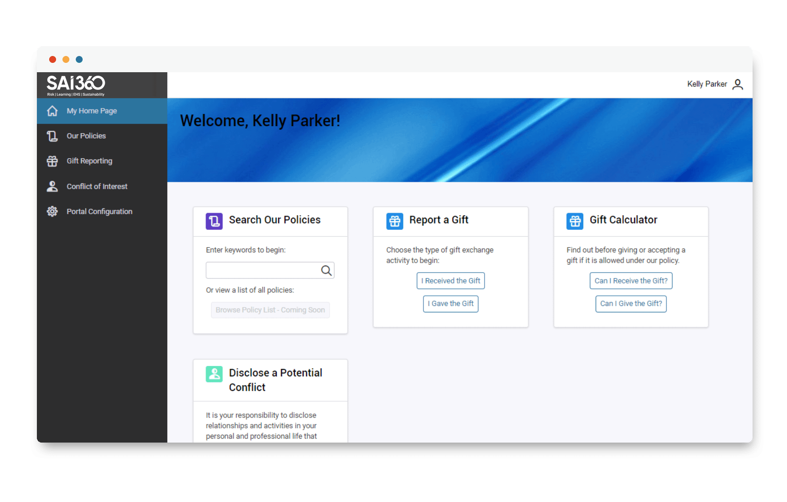 SAI360 Compliance Management Portal
