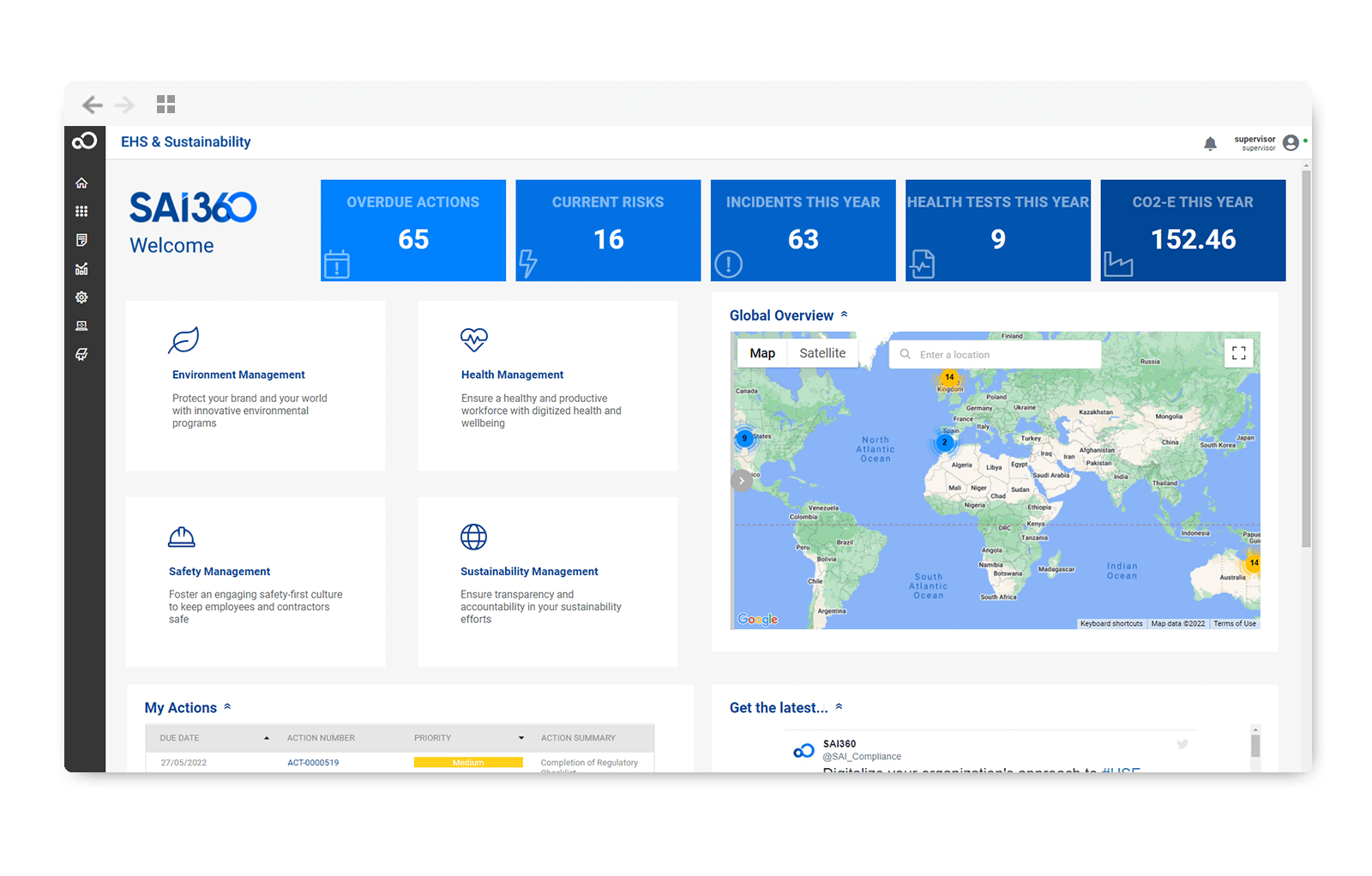 EHS and Sustainability Dashboard