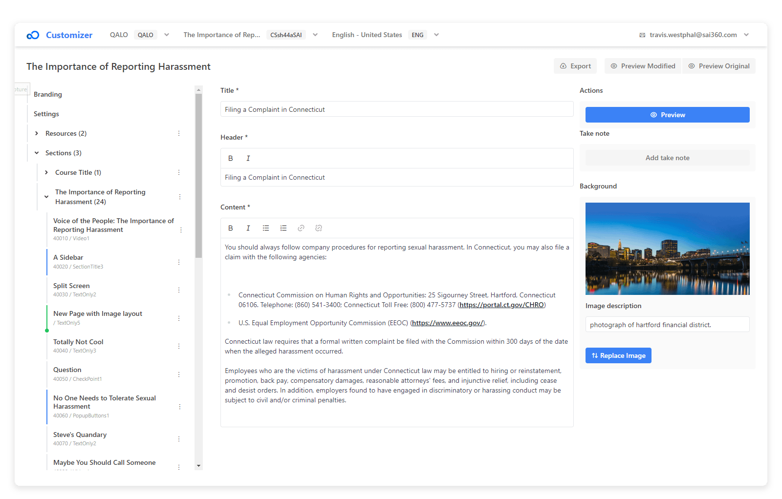 customize course content