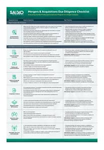M&A due diligence checklist